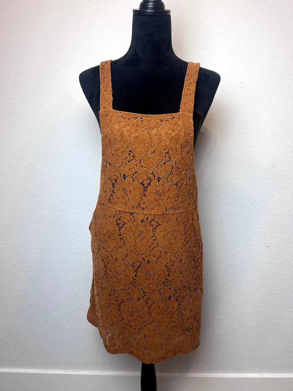 Anthropologie Dolan Hattie Corduroy Floral Overall Dress size xs